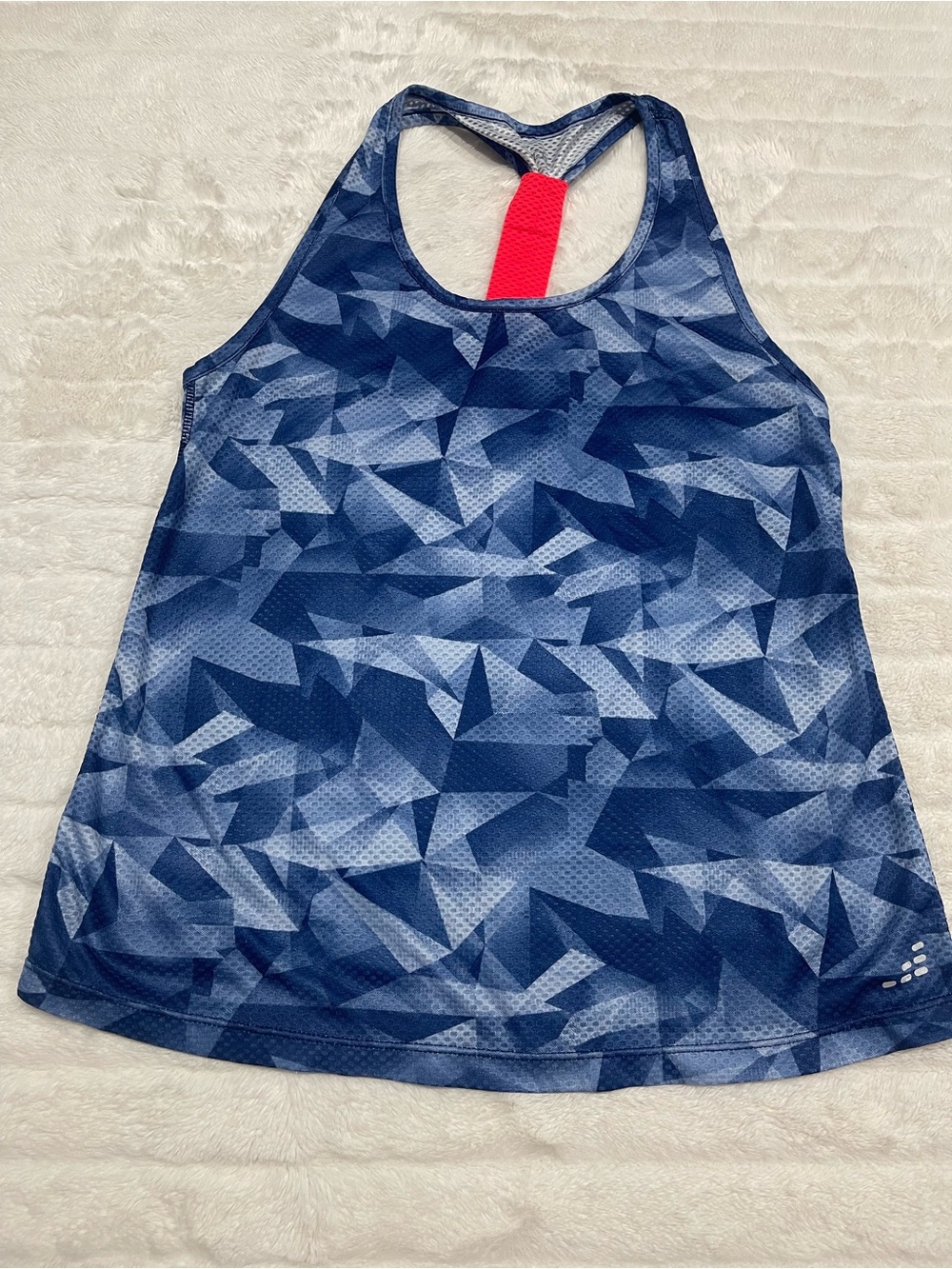 Women's Blue Geometric Racerback Tank Top